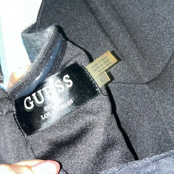 Guess Gunmetal shimmer embossed fit and flare cocktail dress - Picture 4 of 5